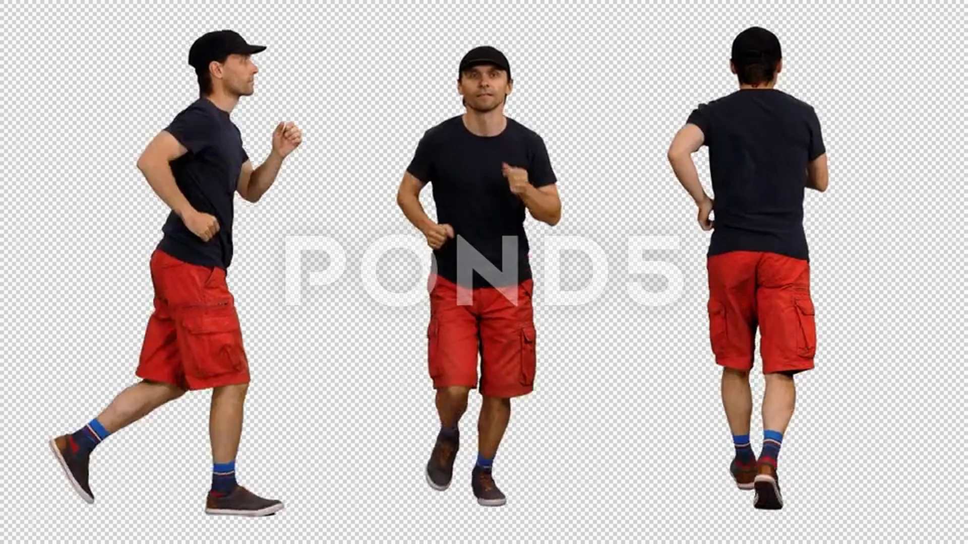 Black shirt red shorts Clearance