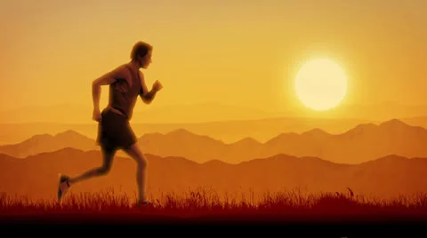 Jogging Man Stock Footage 24755323