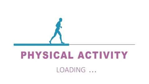Jogging man with health level measuring progress bar. Sport person animation. Stock Footage 318335353