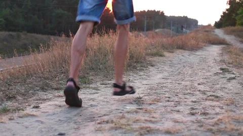 Jogging Man running in the park Video stock 55194794