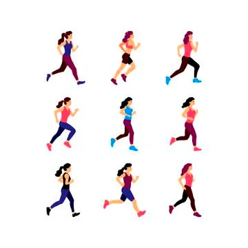 Jogging men Stock Illustration
