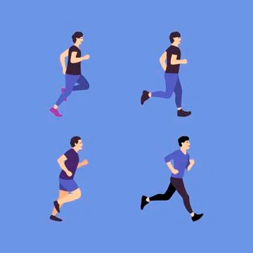 Jogging men Stock Illustration
