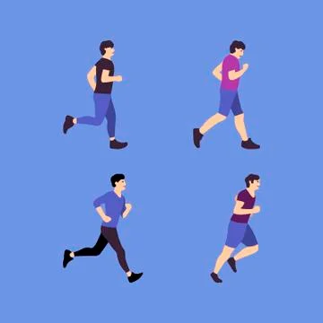 Jogging men Illustrazione stock