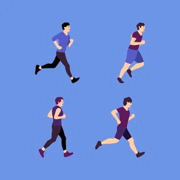 Jogging men Illustrazione stock