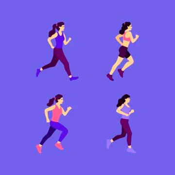 Jogging men Stock Illustration