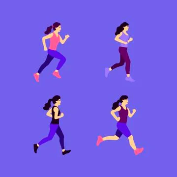 Jogging men Stock Illustration
