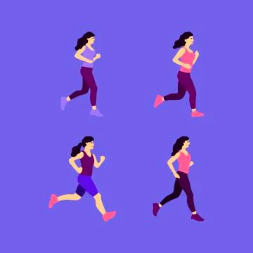 Jogging men Stock Illustration