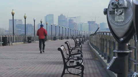Jogging in the Morning HD Stock Footage 41234612