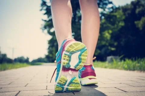 Jogging in the morning Stock Photos