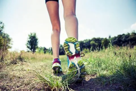 Jogging in the morning Foto stock