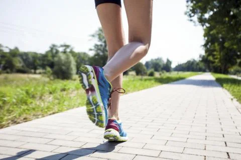 Jogging in the morning Stock Photos