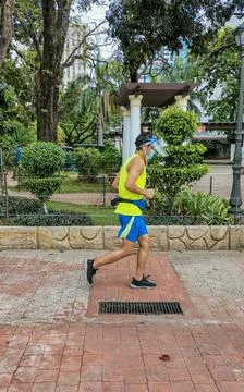 Jogging in the Morning Stock Photos