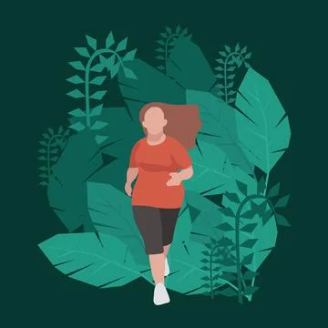 Jogging in nature Illustration Stock Illustration