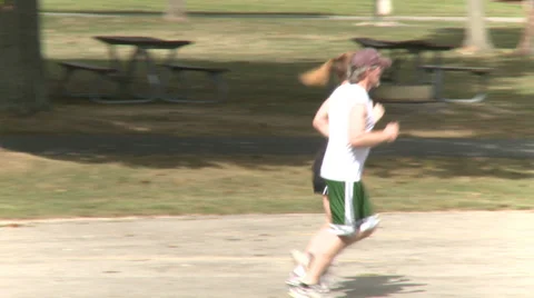 Jogging in the Park (1 of 1) Stock Footage 32026837