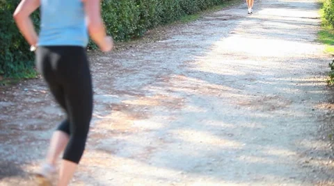 Jogging at park  Stock Footage 8568027