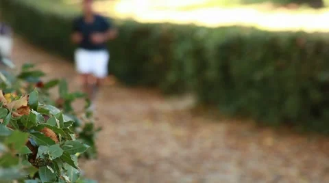 Jogging at park  Video stock 8925153