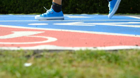 Jogging on park Stock Footage 35556019