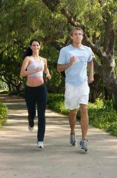 Jogging in the park 写真素材