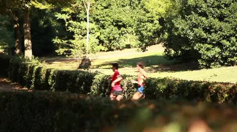 Jogging at park (sequence) Stock Footage 8924882