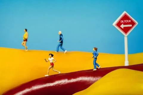 Jogging on peppers Stock Photos