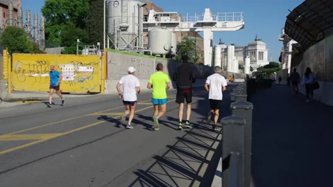 Jogging in rome Stock Footage 131548493