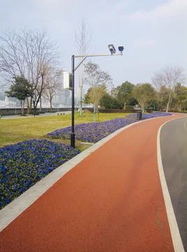 Jogging track in the park Stock Photos