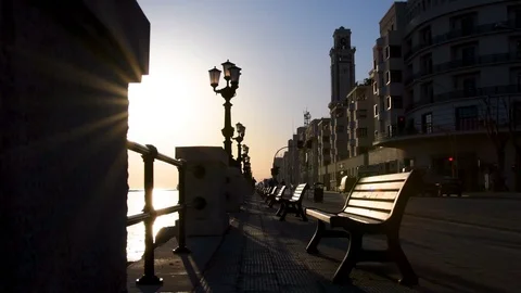 Jogging on the waterfront Stock Footage 106269210