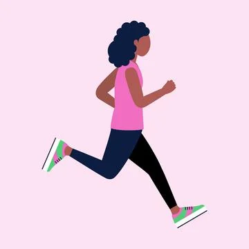 Jogging woman Stock Illustration