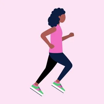 Jogging woman Stock Illustration