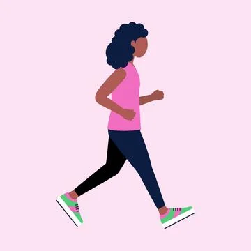 Jogging woman Stock Illustration