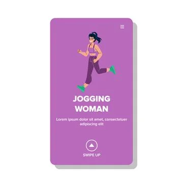 Jogging woman vector Illustrazione stock