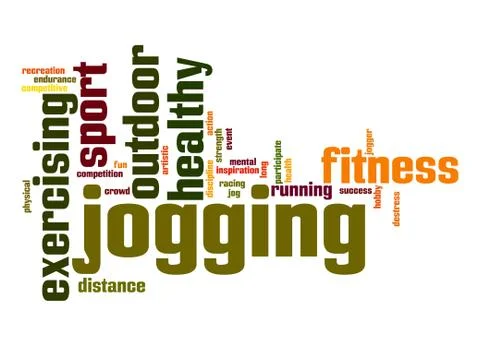 Jogging word cloud Stock-Illustration