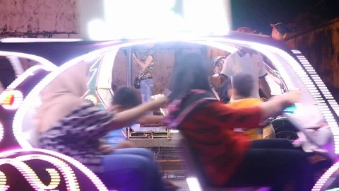 Jogja Car, night, Java, Indonesia Video stock 127372201