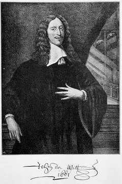 Johan de Witt Jan de Wit 24 September 1625 20 August 1672 was the dominant Stock Illustration