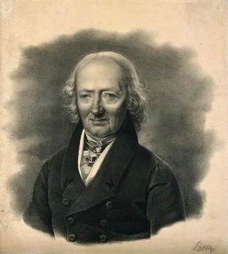 Johann Elert von Bode. Lithograph. Illustrazione stock