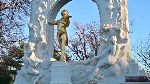 Johann strauss monument Stock Footage 296526536
