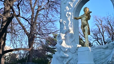 Johann strauss monument Stock Footage 296526754