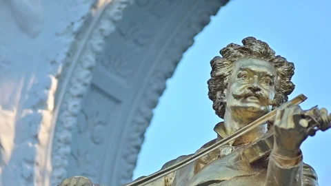 Johann strauss monument Stock Footage 296527054