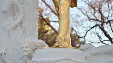 Johann strauss monument Stock Footage 296527619