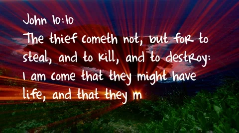 John 10:10 Stock Footage 1543962