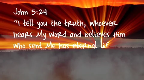 John 5:24 Stock Footage 1807177