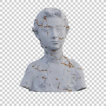 John the Baptist  statue, 3d renders, isolated, perfect for your design Stock Illustration