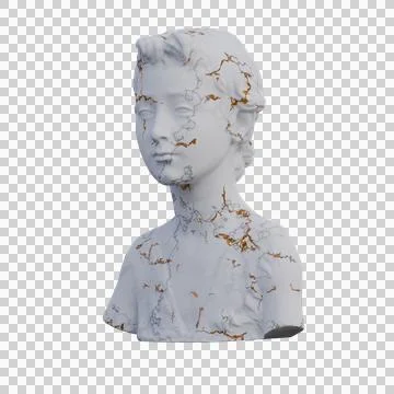 John the Baptist  statue, 3d renders, isolated, perfect for your design Stock Illustration
