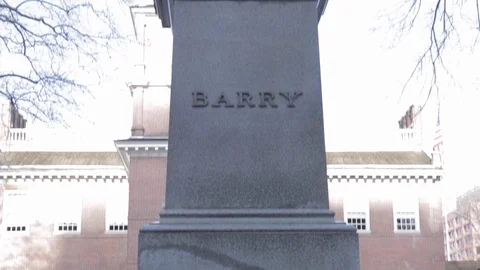 John Barry Statue in Park Stock Footage 113069015