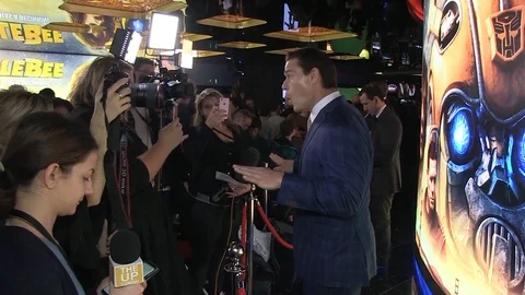 John Cena attending the red carpet of the Bumblebee fan screening - 2018 Stock Footage 100169920