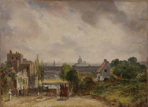 John Constable, 1776 1837, British, Sir Richard Steele s Cottage, Hampstea... Stock Photos