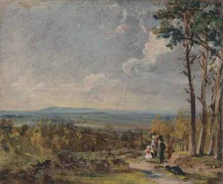 John Constable, 1776 1837, British, Hampstead Heath Looking Towards Harrow... Stock Photos