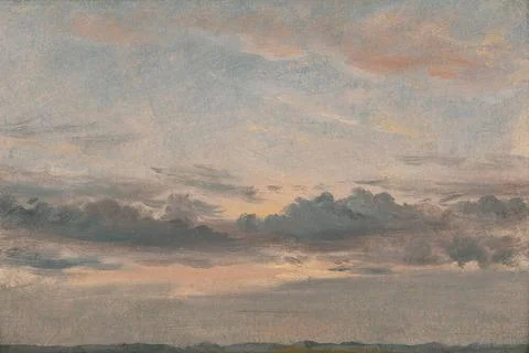 John Constable, 1776 1837, British, A Cloud Study, Sunset, ca. 1821. Oil o... Stock Photos