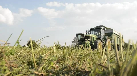 John deer tractor trailer. Stock Footage 44642248