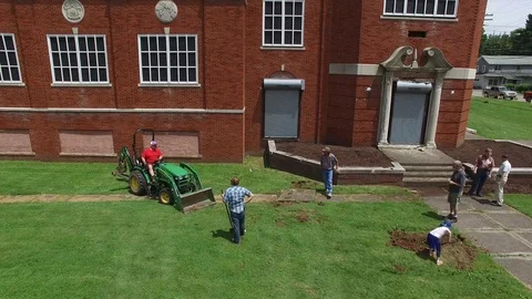 John Deer tractor at work Stock Footage 88288336